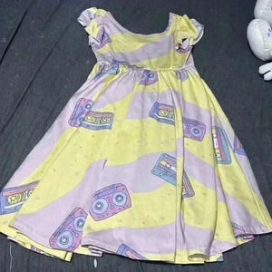 Dot Dot Smile size 5/6 girls Cassette Tape Empire twirl dress new